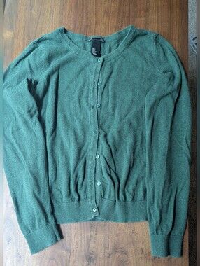 H&M Forest Green Button-Up Women's Cardigan